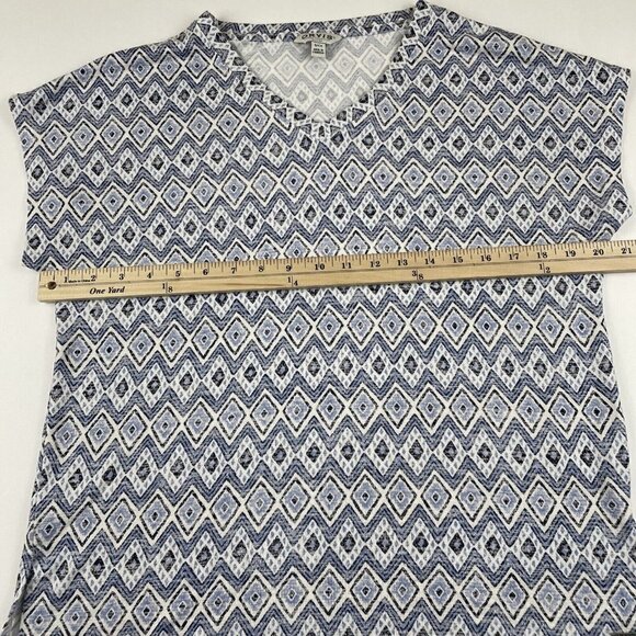 Orvis Short Sleeve T-Shirt Women’s S Polyester Blend Stretch V-Neck Diamond Blue - Picture 3 of 10